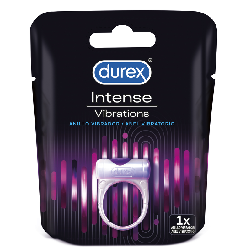Anel vibratório DUREX Intense Orgasmic Vibrations para prazer a dois.