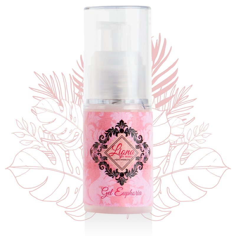 Embalagem do LIONA BY MOMA Gel Vibratório Líquido Efeito Euforia 15 ML, destacando o design e a quantidade.