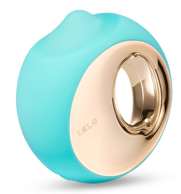 Close-up of the LELO Estimulador de Sexo Oral ORA 3 Aqua, showing its ergonomic design and premium silicone texture.