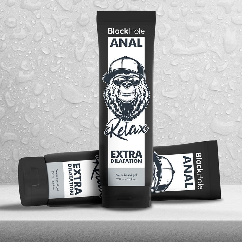 BLACK HOLE Gel Lubrificante Anal Dilatador e Relaxante 250 ML para sexo anal confortável.