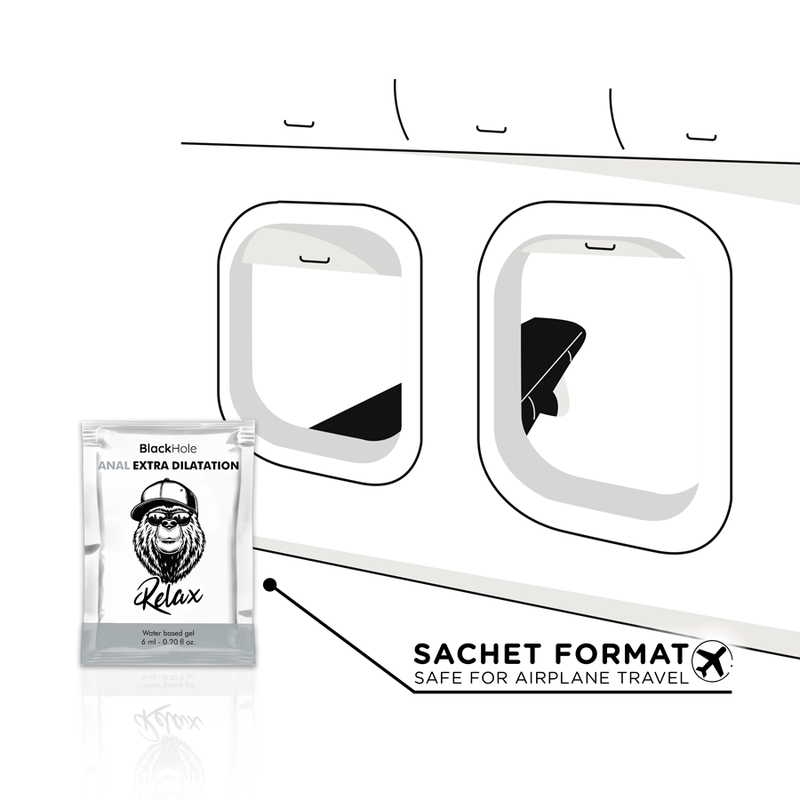 BLACK HOLE Gel Lubrificante Anal Extra Dilatação Base Água 6 ML para prazer anal