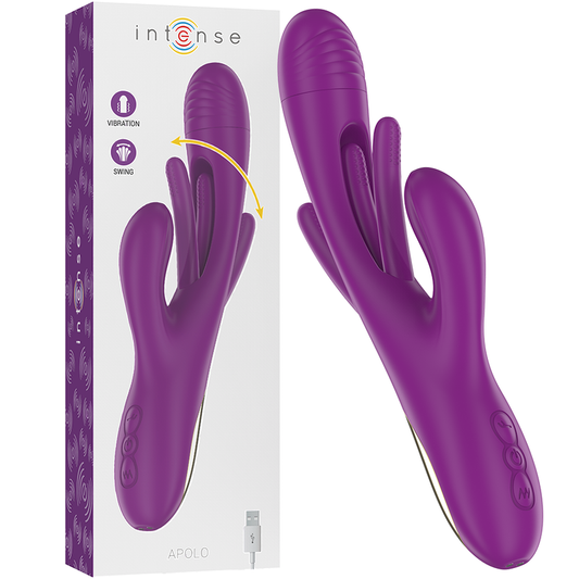 Vibrador Multifunção Intense Apolo Roxo | 3 Motores, Língua Oscilante e Recarregável