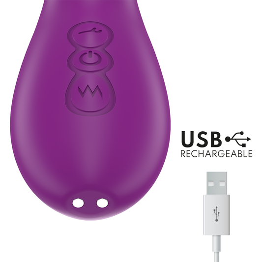 Vibrador Multifunção Intense Apolo Roxo | 3 Motores, Língua Oscilante e Recarregável
