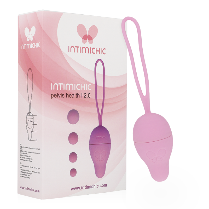 Kit INTIMICHIC Pelvis Health I 2.0 com bolas vaginais para exercícios de Kegel e fortalecimento do assoalho pélvico.