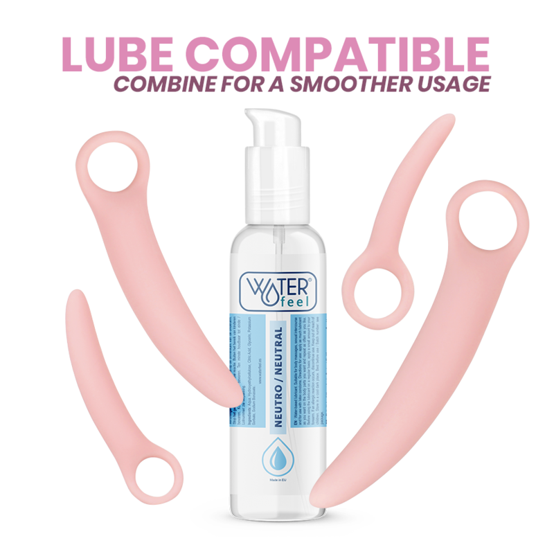 Conjunto INTIMICHIC de 5 dilatadores vaginais de silicone médico para conforto e reabilitação.