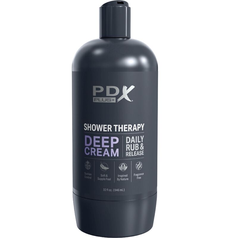 Masturbador Masculino Stroker Discreto Deep Cream Diseño Botella de Champú
