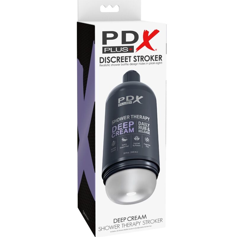 Masturbador Masculino Stroker Discreto Deep Cream Diseño Botella de Champú
