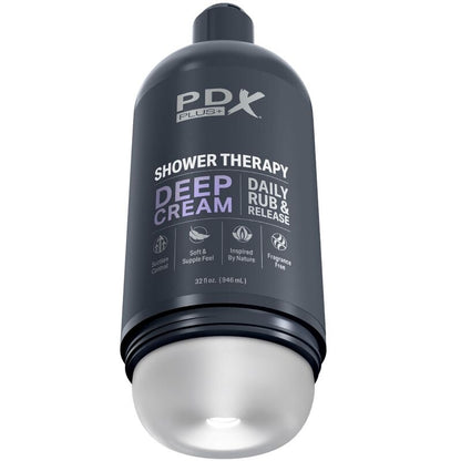 Masturbador Masculino Stroker Discreto Deep Cream Diseño Botella de Champú