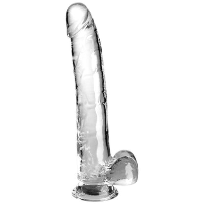 Dildo Clear con Testículos 24.8 cm Transparente