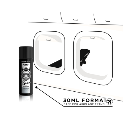Imagem do Black Hole Lubrificante Anal Relaxante e Dilatador com Hialuron 30ml, mostrando a embalagem do produto.