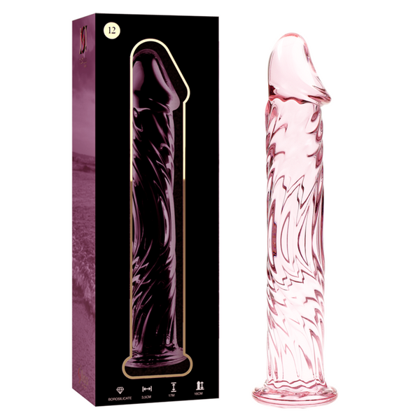 NEBULA SERIES BY IBIZA – Modelo 12 Dildo Vidro Borossilicato Rosa 17 cm × Ø 3,5 cm
