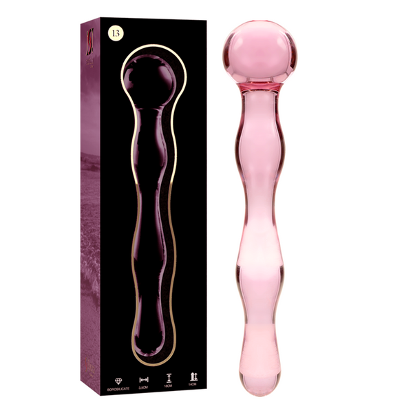NEBULA SERIES BY IBIZA – Modelo 13 Dildo Vidro Borossilicato Rosa 18 cm × Ø 3,5 cm