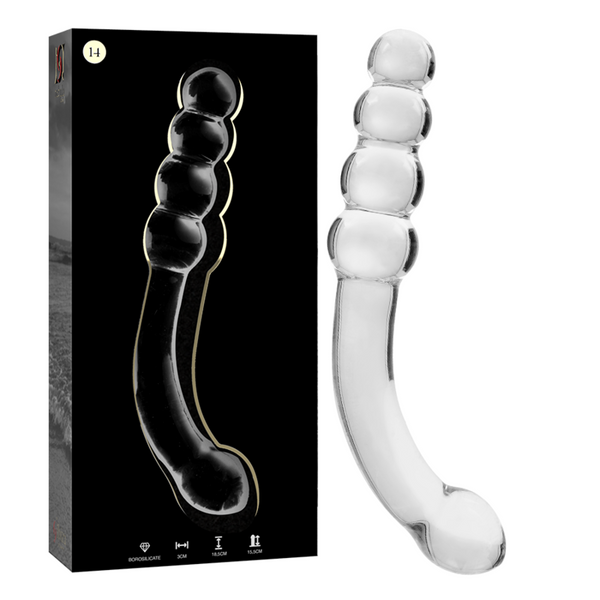 NEBULA SERIES BY IBIZA – Modelo 14 Dildo Vidro Borossilicato Transparente 18,5 cm -Ø- 3 cm