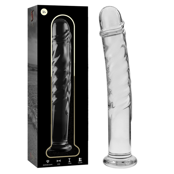 NEBULA SERIES BY IBIZA – Modelo 16 Dildo Vidro Borossilicato Transparente 18,5 cm ⌀ 3 cm