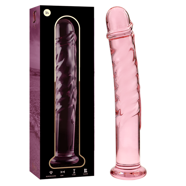 NEBULA SERIES BY IBIZA – Modelo 16 Dildo Vidro Borossilicato Rosa 18,5 cm ⌀ 3 cm