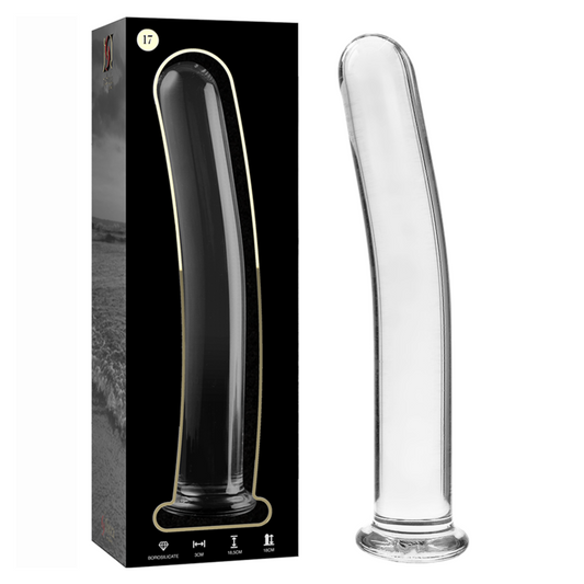 Dildo de Vidro Borosilicato Transparente Modelo 17 - 18.5 cm