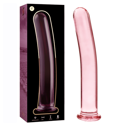 Dildo de Vidrio Borosilicato Transparente Modelo 17 - 18.5 cm