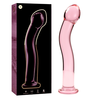 Dildo Modelo 18 Vidro Borossilicato Transparente 18.5 cm -O- 3.5 cm