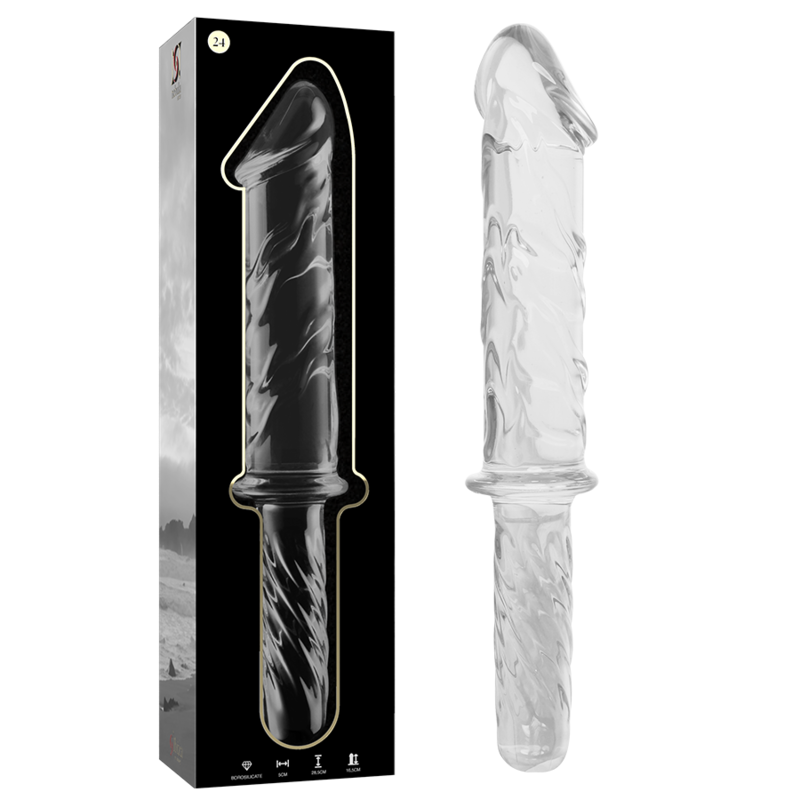 Dildo Vidrio Borosilicato Transparente 28.5 CM -O- 5 CM