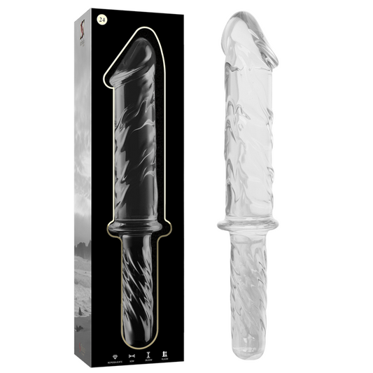 Dildo Vidro Borosilicato Transparente 28.5 CM -O- 5 CM