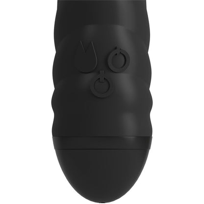 Vibrador Twister Rotador Coelho Adrien Lastic preto com múltiplos motores e silicone de alta qualidade