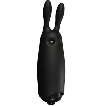 Imagem do ADRIEN LASTIC Vibrador Coelho de Bolso Preto, um mini vibrador de silicone compacto para estimulação clitoriana.