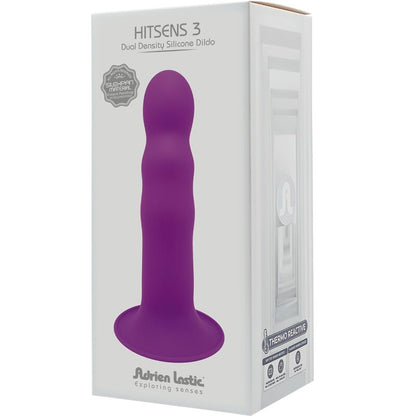Vibrador Adrien Lastic Hitsens 3 violeta de silicone com dupla densidade e termorreativo.