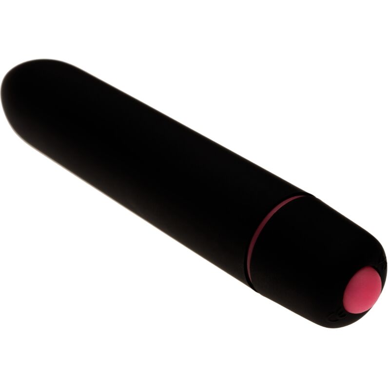 Close-up of the ADRIEN LASTIC Bala Vibrante Univibe Mini Preta, highlighting its compact design and powerful features.