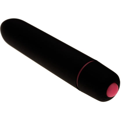 Close-up of the ADRIEN LASTIC Bala Vibrante Univibe Mini Preta, highlighting its compact design and powerful features.