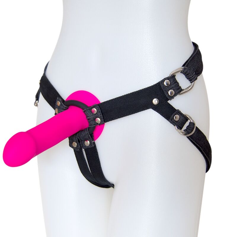 Adrien Lastic Cinto Strap-On para Dildos, design ajustável e material em algodão.
