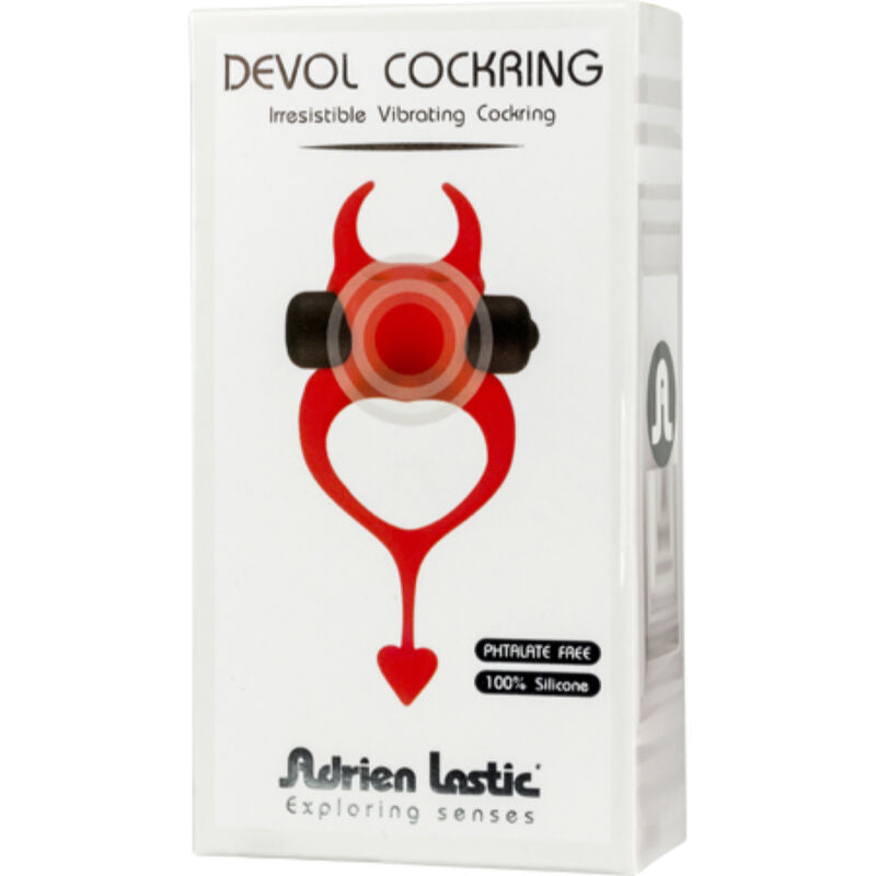 Adrien Lastic Devol Cockring Anel Vibrador Vermelho para Casais