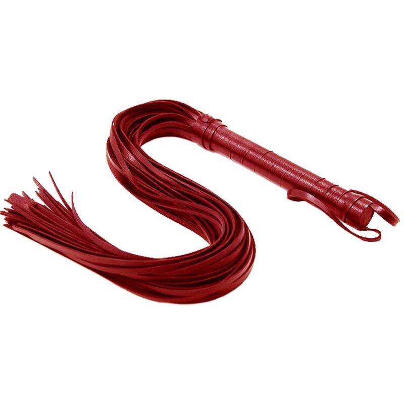 Chicote BDSM ALIVE de fantasia vermelho, ideal para jogos de poder e submissão.