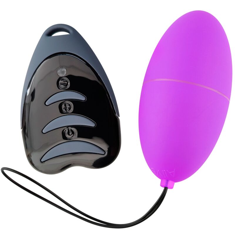 Ovo vibratório ALIVE Magic Egg 3.0 com controlo remoto na cor violeta, destacando seu design compacto e silencioso.