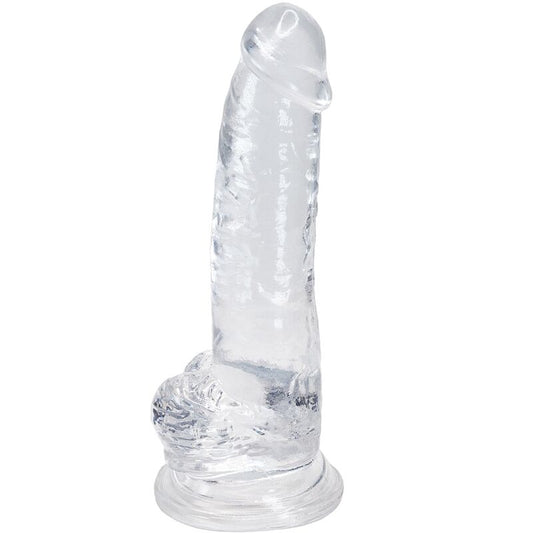 Imagem do Dildo Realista Transparente ALIVE Torrent de 20,6 cm, mostrando sua forma, textura e material translúcido.