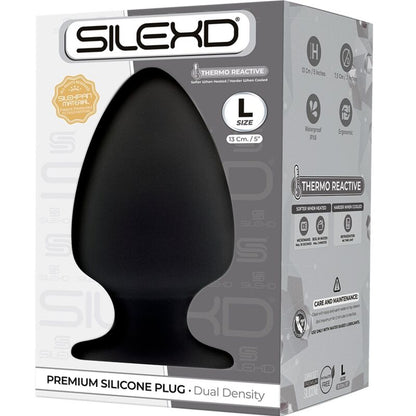 Plug anal premium SILEXD Silexpan silicone termorreativo, tamanho L