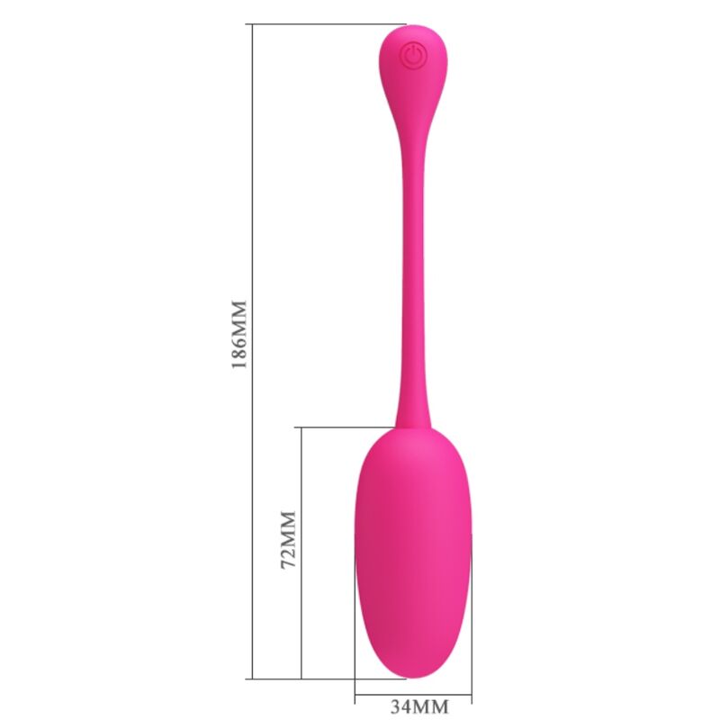 Close-up do Ovo Vibratório Recarregável PRETTY LOVE Knucker em silicone rosa, mostrando seu design compacto e superfície suave.