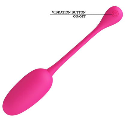 Close-up do Ovo Vibratório Recarregável PRETTY LOVE Knucker em silicone rosa, mostrando seu design compacto e superfície suave.