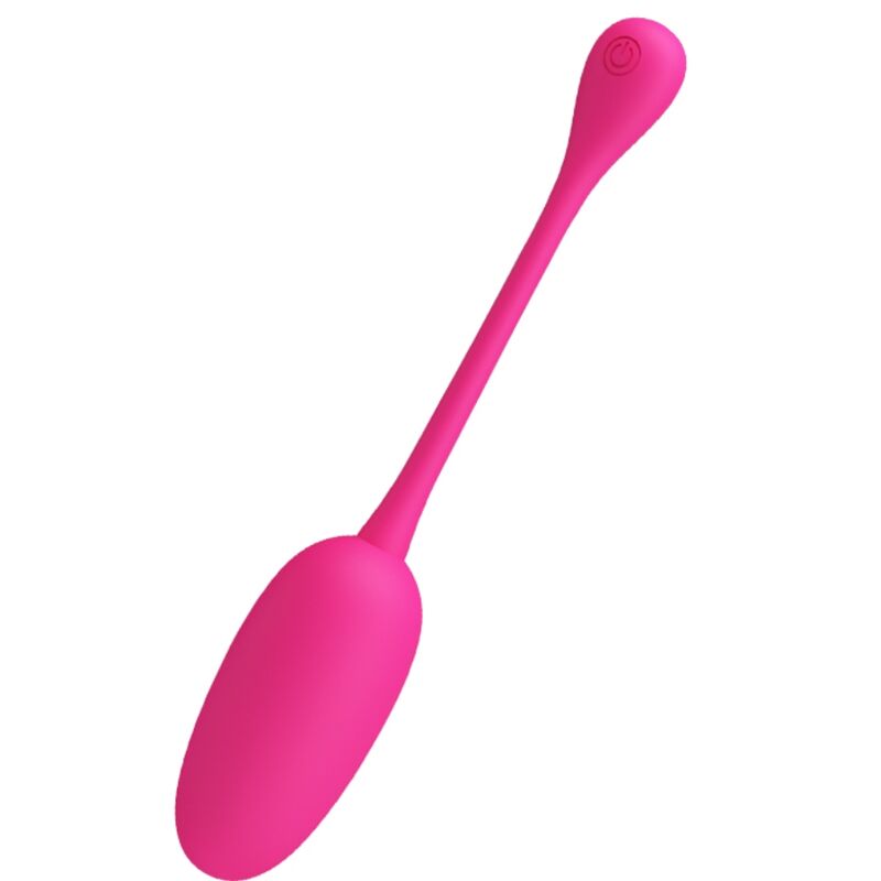 Close-up do Ovo Vibratório Recarregável PRETTY LOVE Knucker em silicone rosa, mostrando seu design compacto e superfície suave.