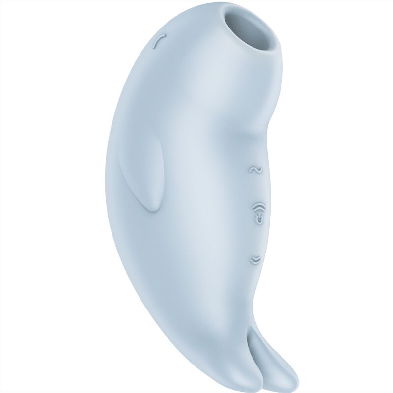 Close-up do Satisfyer Vibrador de Pulso de Ar Seal You Soon para Clitóris, mostrando o seu design ergonómico e a textura de silicone suave.
