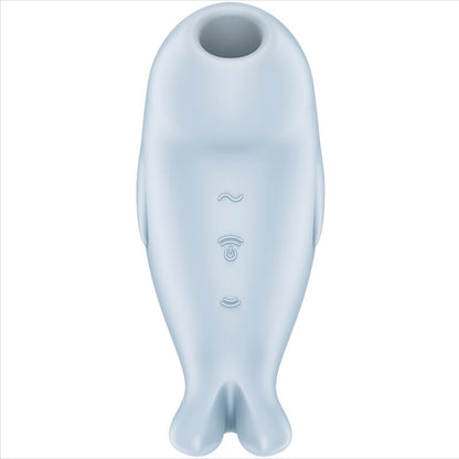 Close-up do Satisfyer Vibrador de Pulso de Ar Seal You Soon para Clitóris, mostrando o seu design ergonómico e a textura de silicone suave.