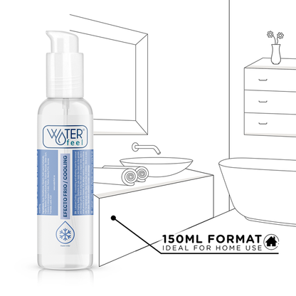 Frasco de WATERFEEL Lubrificante Efeito Frio 150ml para prazer e massagem