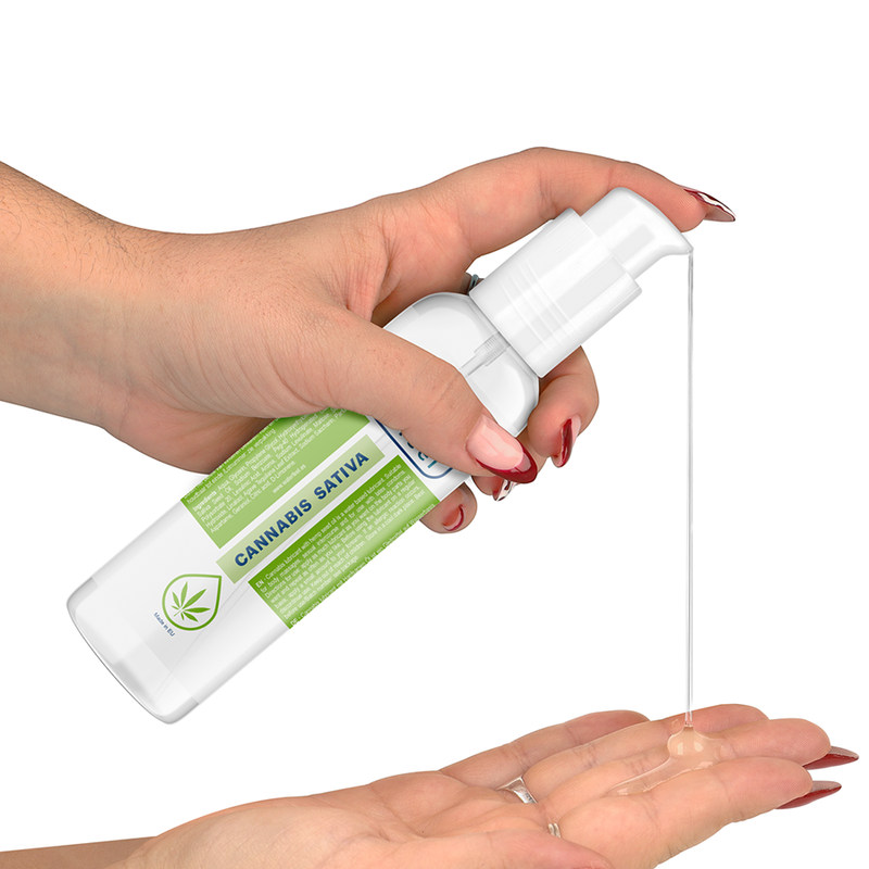 Frasco do lubrificante WATERFEEL de Cannabis 150ml, à base de água, para prazer e massagem.