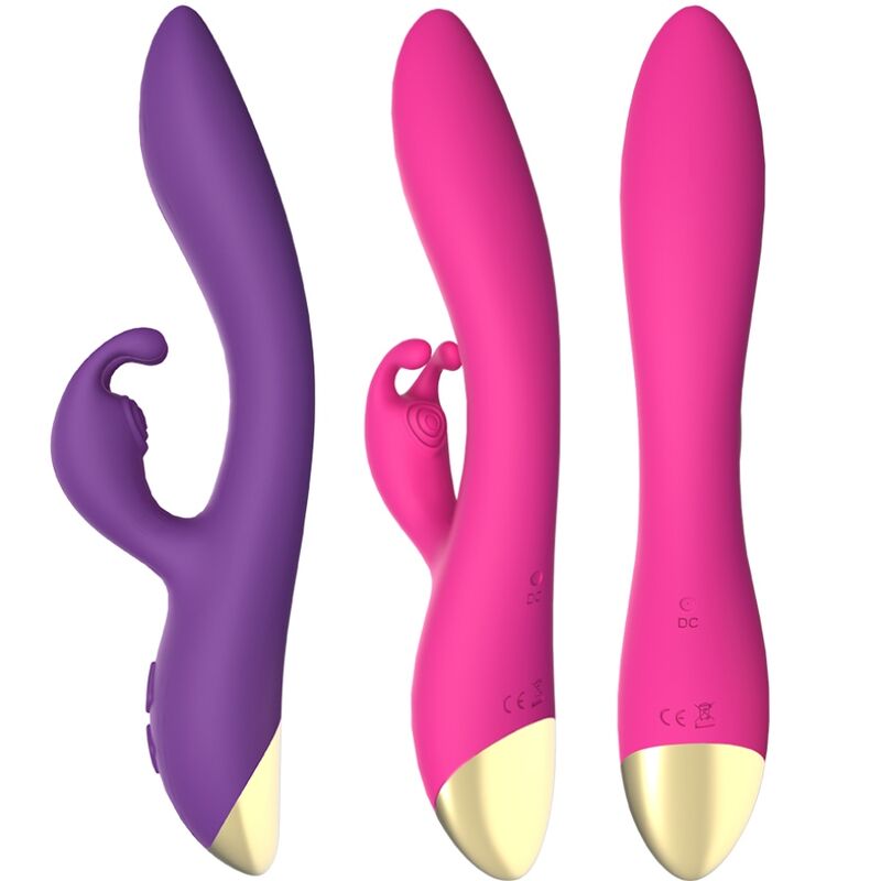 Vibrador Coelho ARMONY Bonnie Fúcsia com 9 modos de vibração para estimulação dupla.