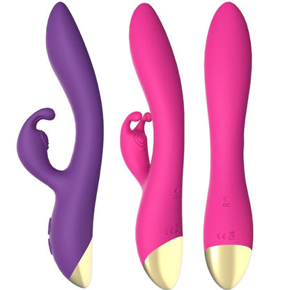 Vibrador Coelho ARMONY Bonnie Fúcsia com 9 modos de vibração para estimulação dupla.