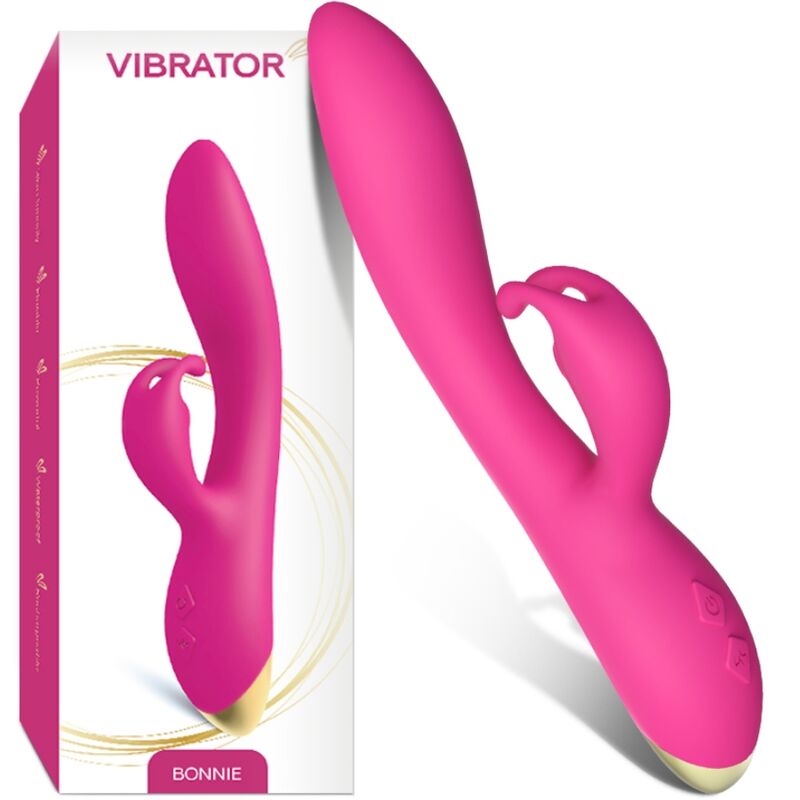 Vibrador Coelho ARMONY Bonnie Fúcsia com 9 modos de vibração para estimulação dupla.