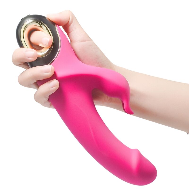 Vibrador ARMONY Meteror Coelho Rotator Fúcsia, mostrando o design ergonómico e estimulador clitoriano.
