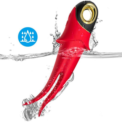 Vibrador ARMONY Shadow Dupla Cabeça Vermelho, silicone macio e design ergonómico