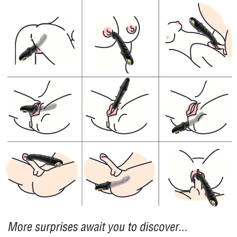 Close-up of the ARMONY Dildo Vibrador Rotator Joyblade Preto, showcasing its sleek design and premium silicone material.