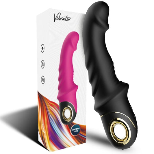 Close-up of the ARMONY Dildo Vibrador Rotator Joyblade Preto, showcasing its sleek design and premium silicone material.