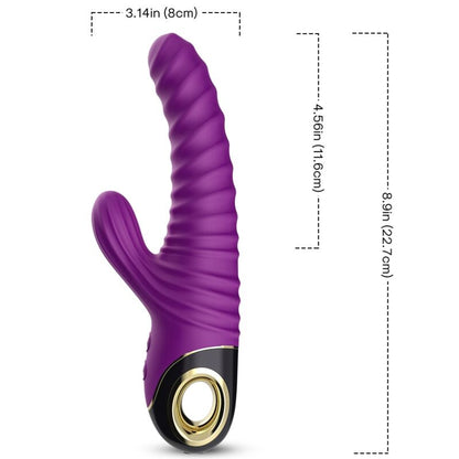 Close-up of the ARMONY Eternity Silicone Roxo Vibrator, highlighting its smooth texture, ergonomic design, and vibrant purple color.